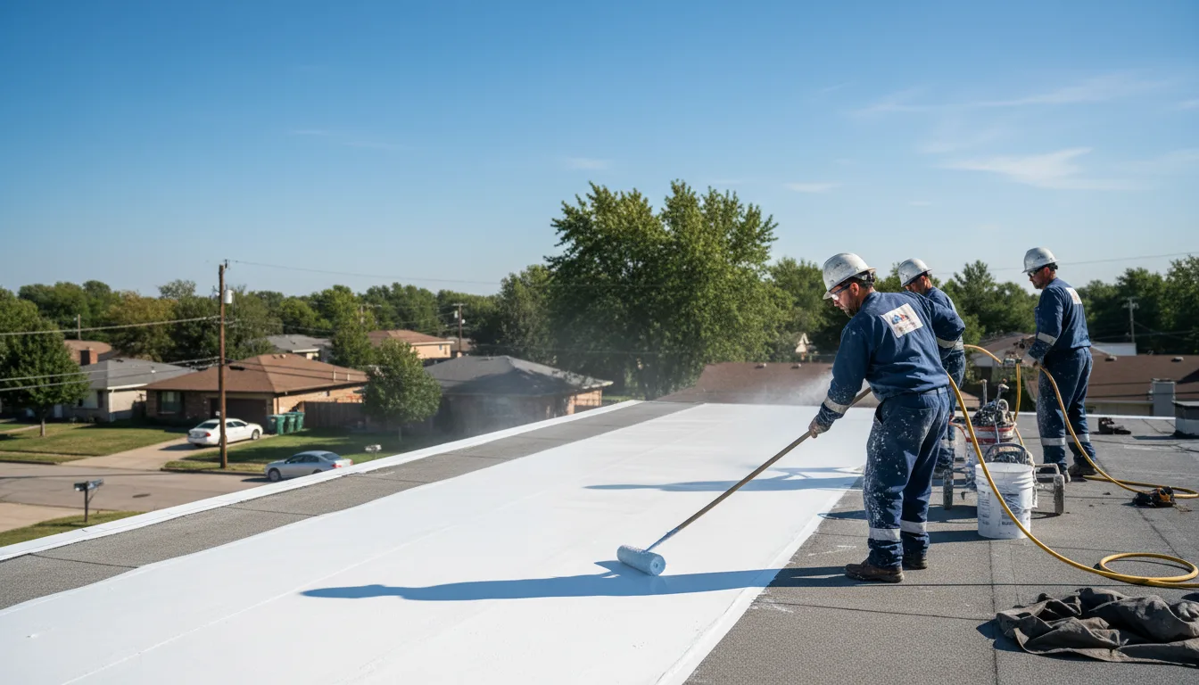 Commercial roof coating in Kensington, KS near me